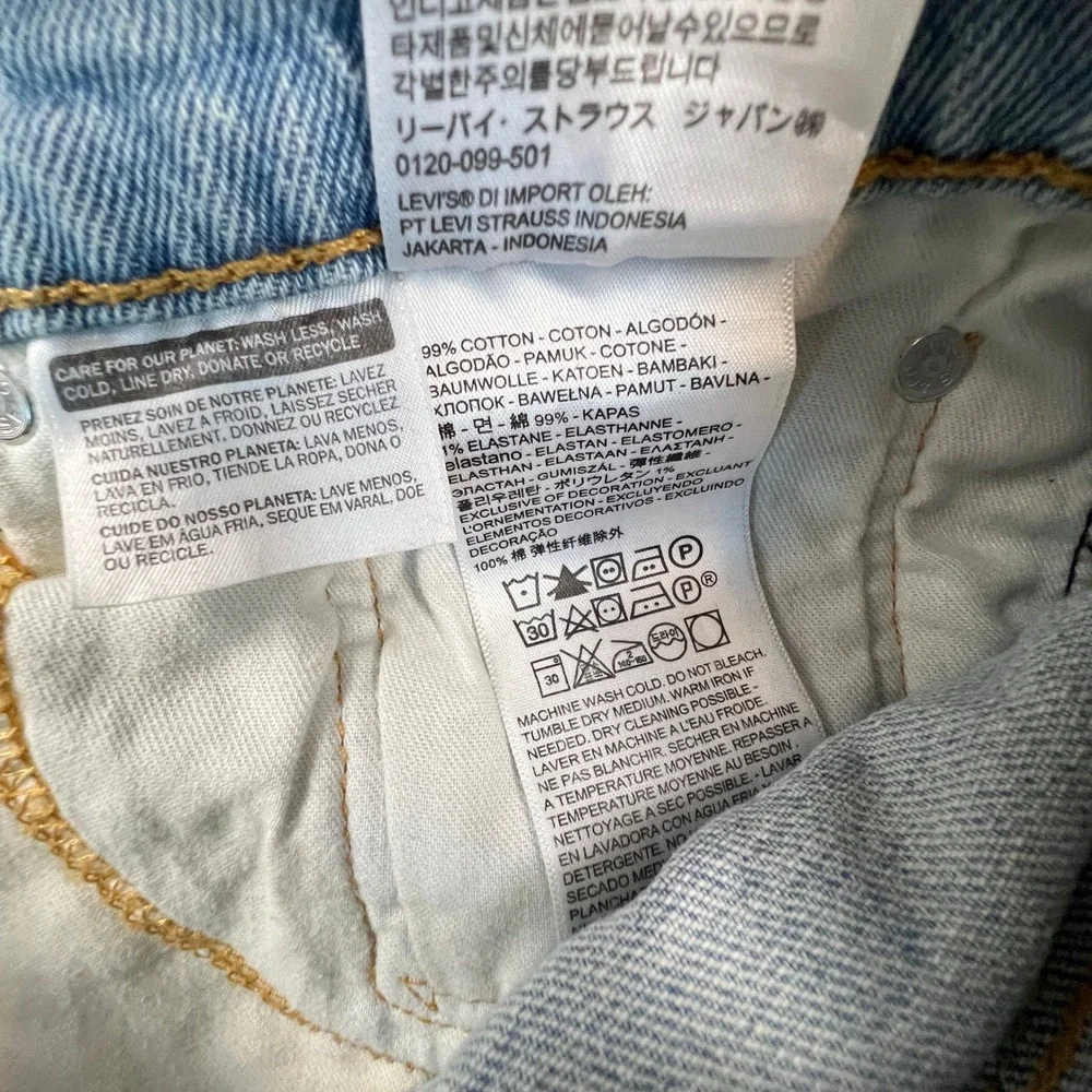 Levi's 505 Regular Fit Jeans Mens 32x30 Light Wash Denim Straight Leg Casual